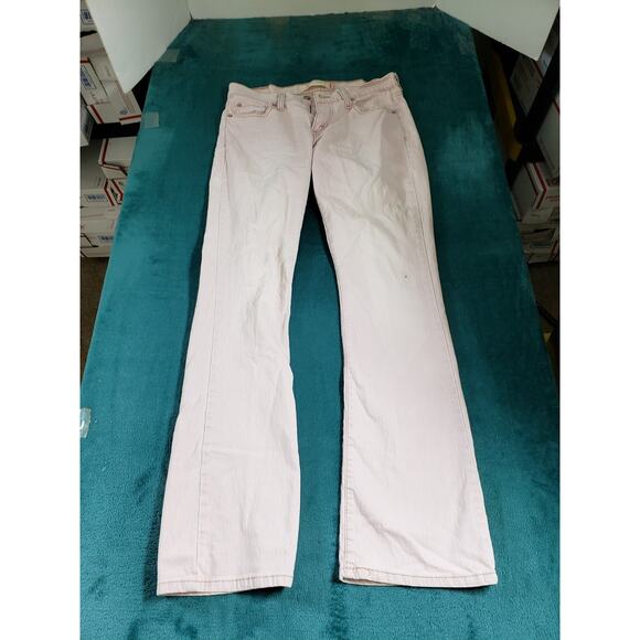 Levis 515 Jeans Size 4 Womens Beige Stretch Denim Pant Ladies Mid Rise Bootcut - Picture 2 of 14